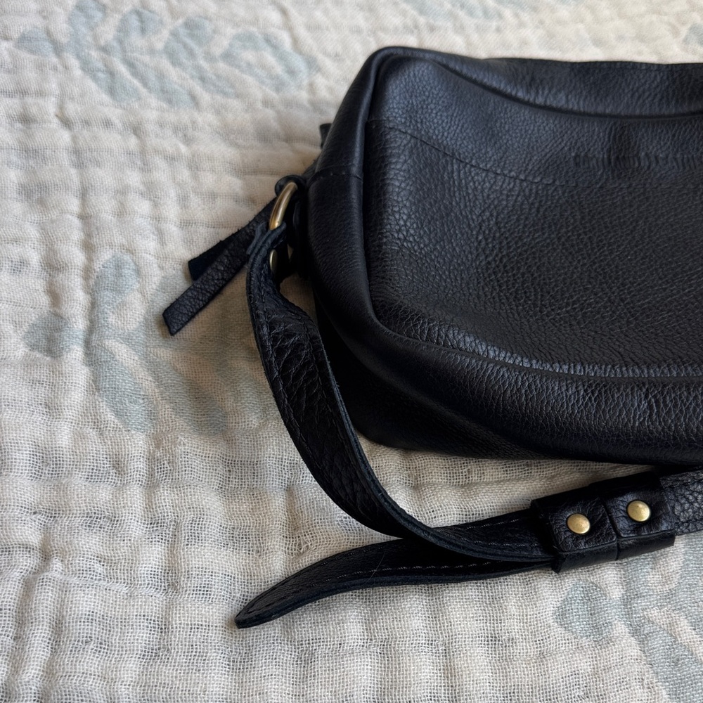 Portland Leather Midnight Black Crossbody Bag - Picture 2 of 7